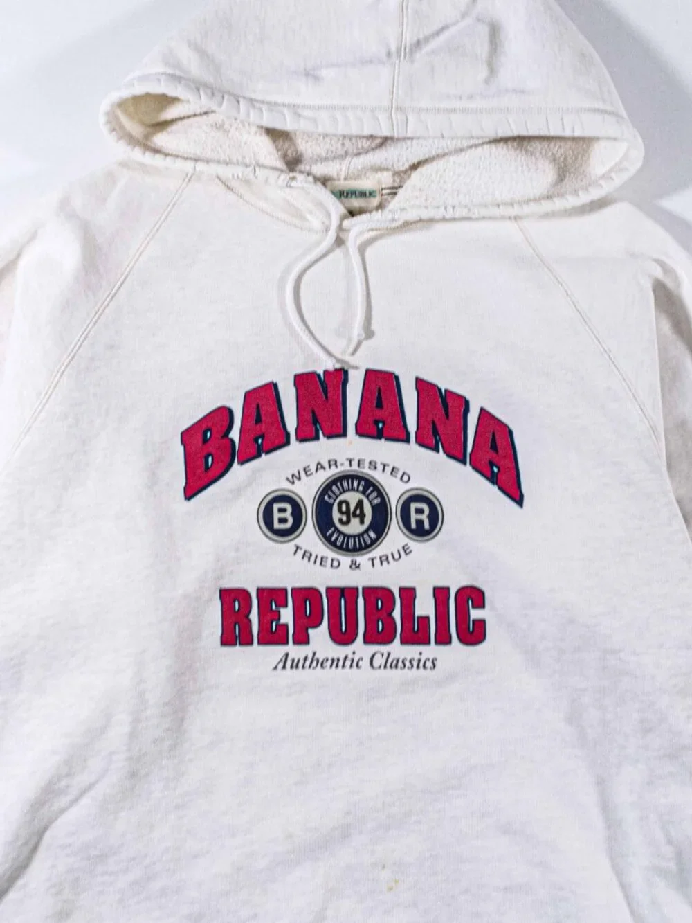 Vintage Banana Republic Authentic Classics Hoodie Large 90s Sweatshirt VTG